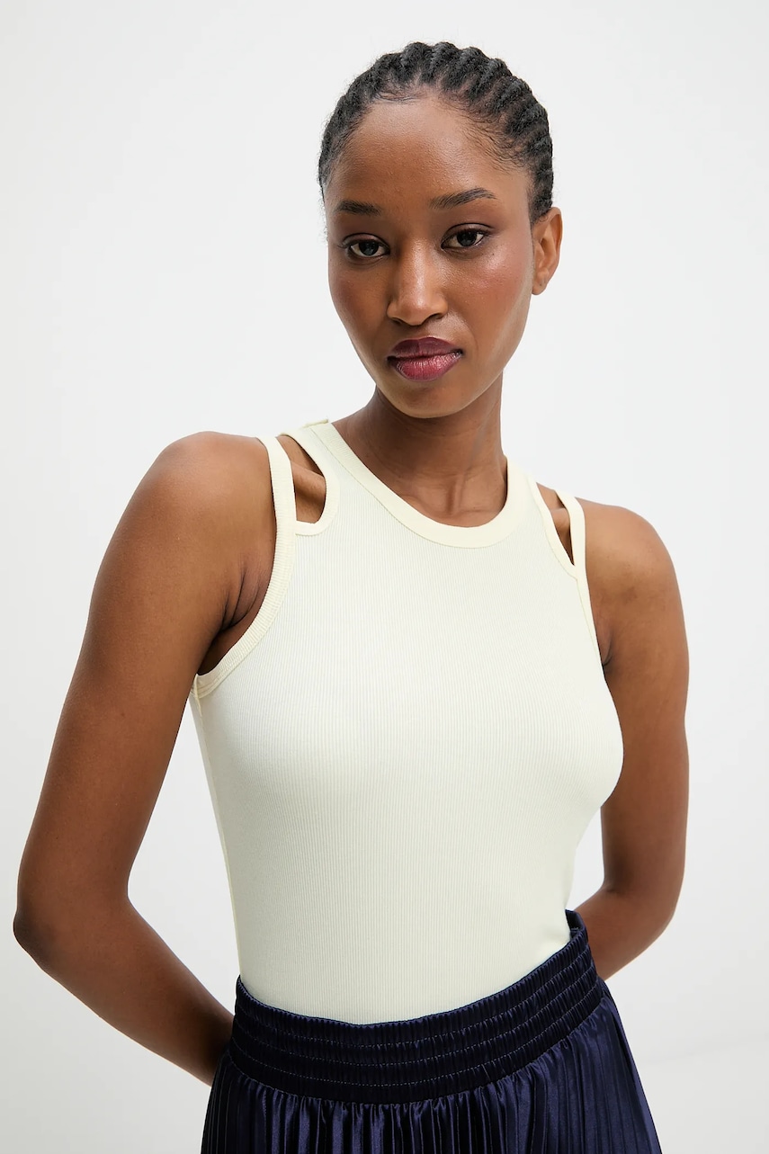 Answear.LAB bluza culoarea galben, neted