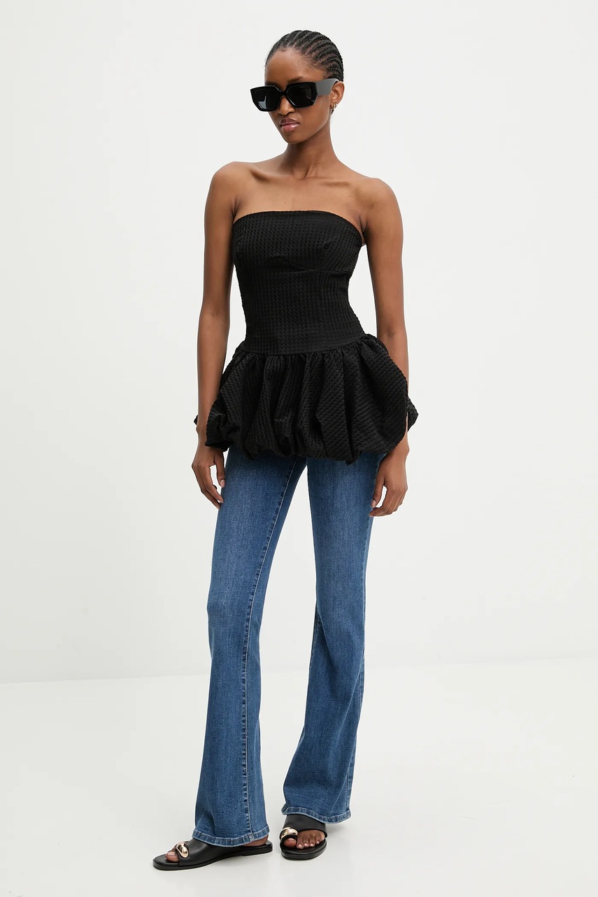 Топ Answear.LAB цвет чёрный однотонная