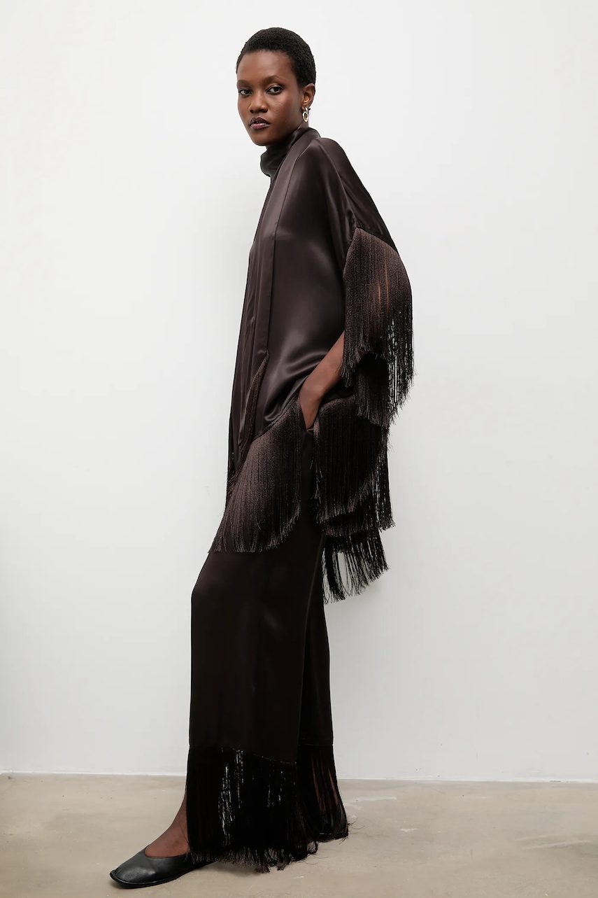 Answear.LAB bluza culoarea maro, neted