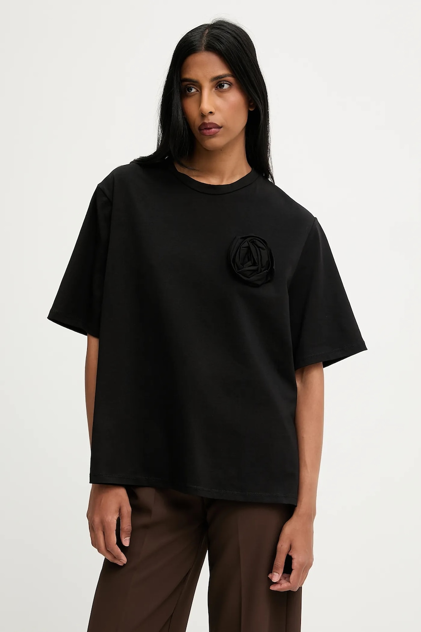 Answear.LAB bluza culoarea negru, cu imprimeu