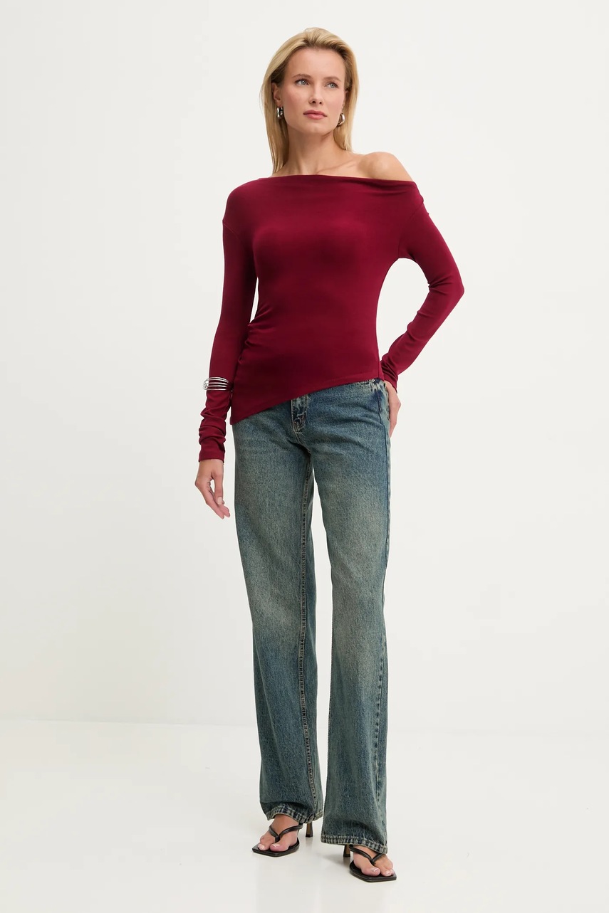 Лонгслив Answear.LAB цвет бордовый