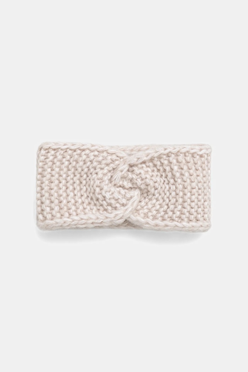 Шерстяная повязка на голову Answear.LAB цвет бежевый