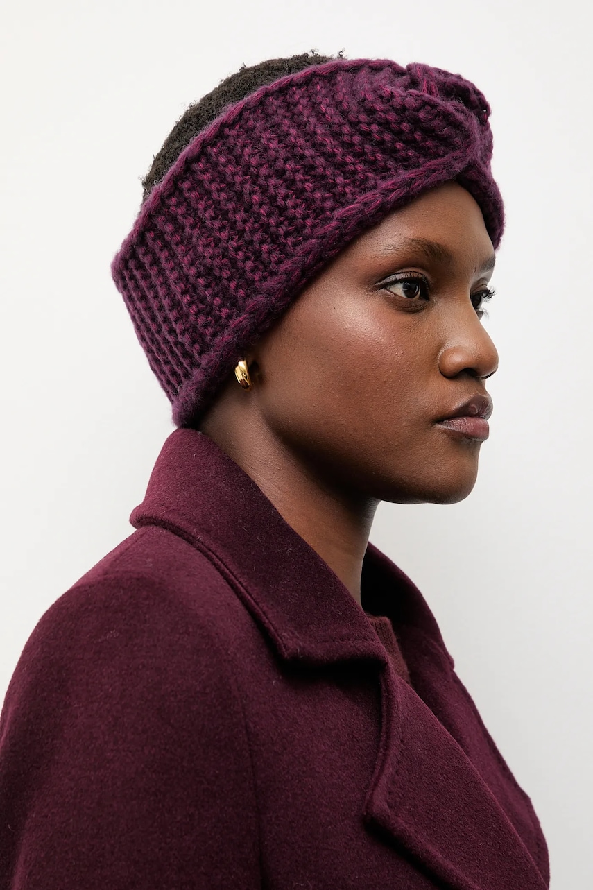 Answear.LAB bentiță de lână culoarea bordo