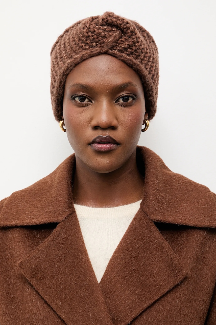 Answear.LAB bentiță de lână culoarea maro