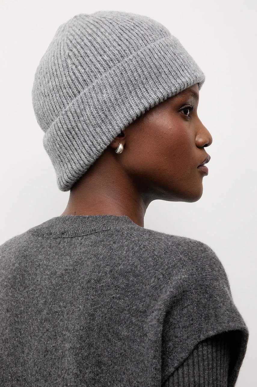 Answear.LAB caciula de lana culoarea gri