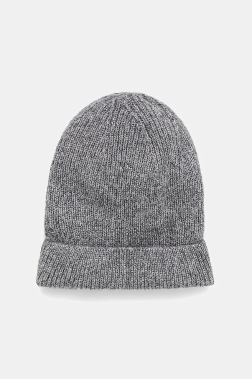 Шапка с шерстью Answear.LAB цвет серый