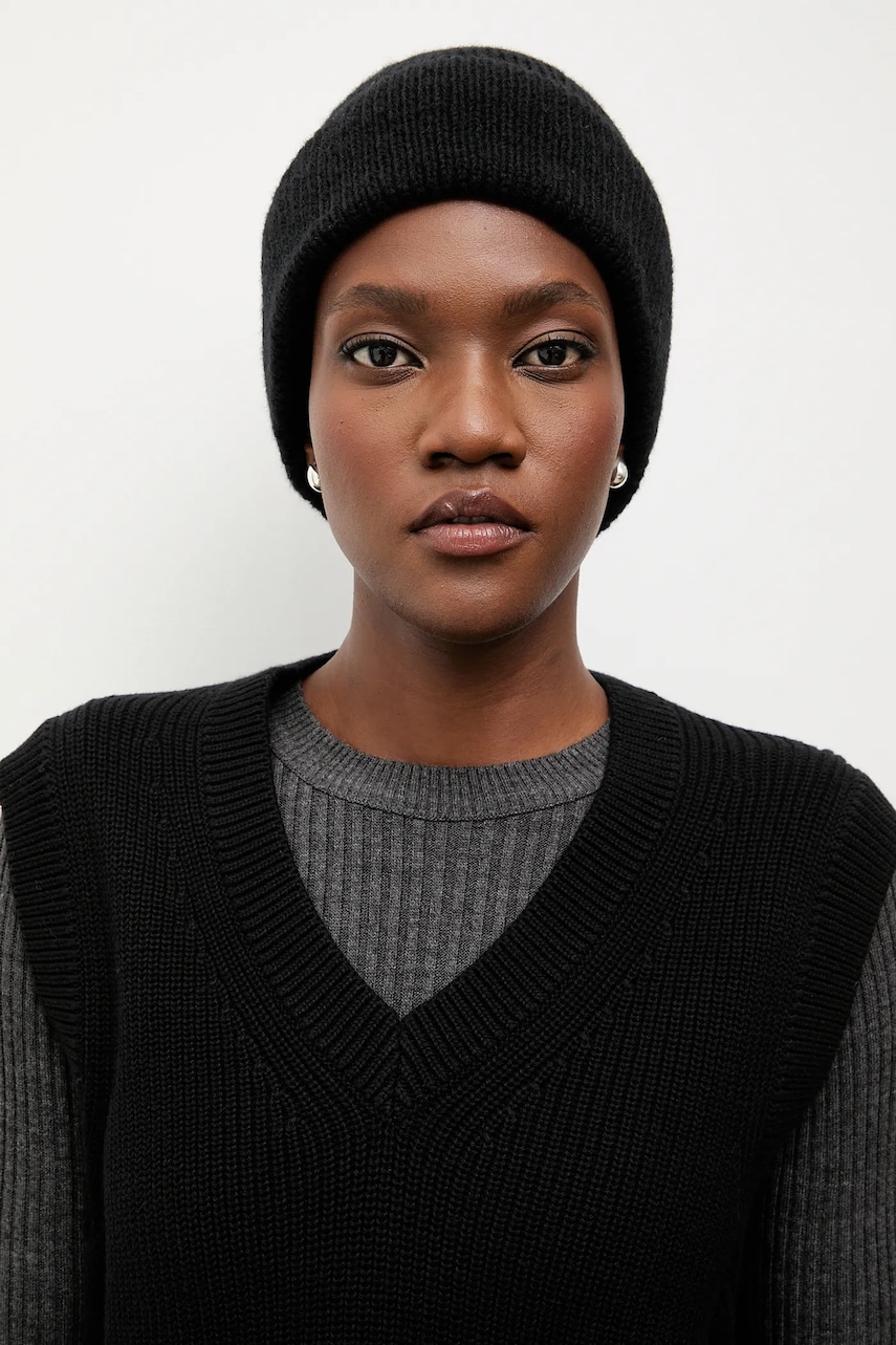 Answear.LAB caciula de lana culoarea negru