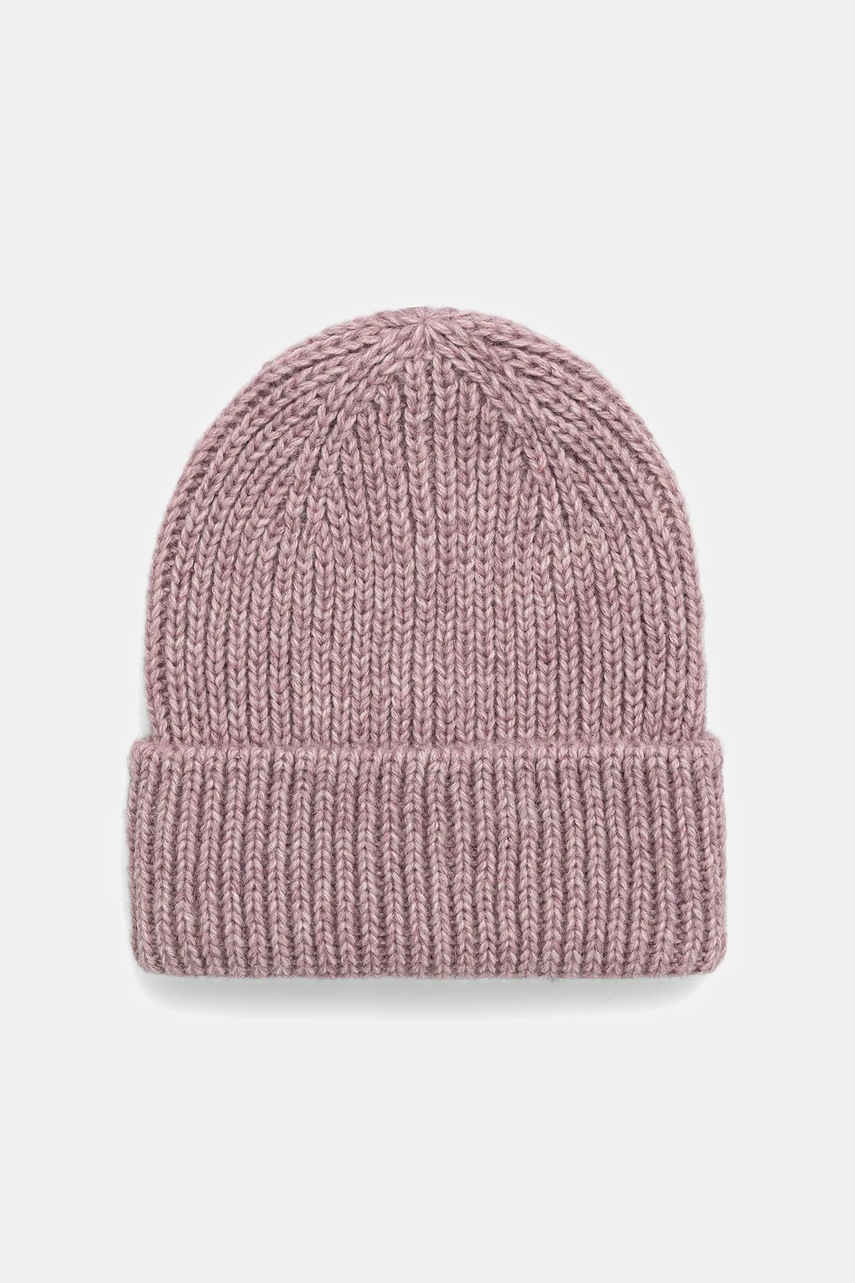 Шапка с шерстью Answear.LAB цвет фиолетовый