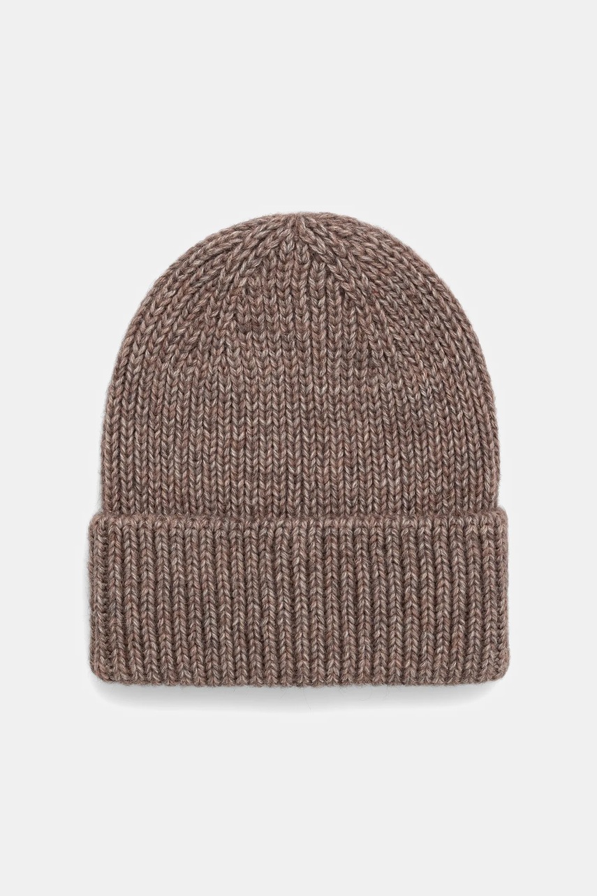 Шапка с шерстью Answear.LAB цвет коричневый