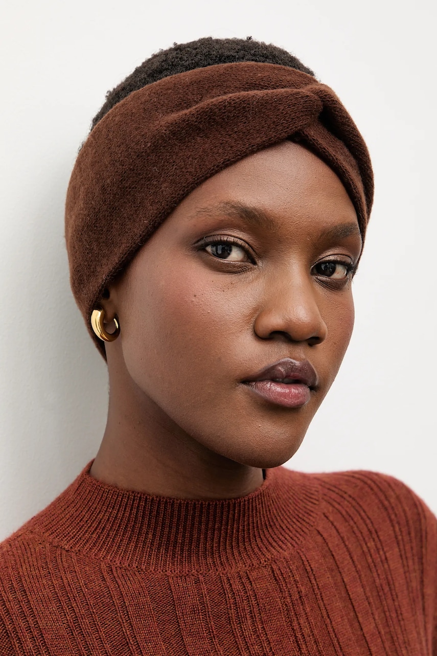 Answear.LAB bentita din lana culoarea maro