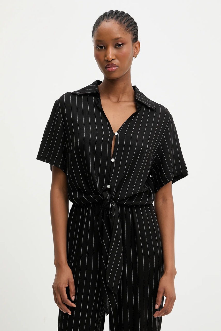 Рубашка и брюки из льна Answear.LAB цвет чёрный