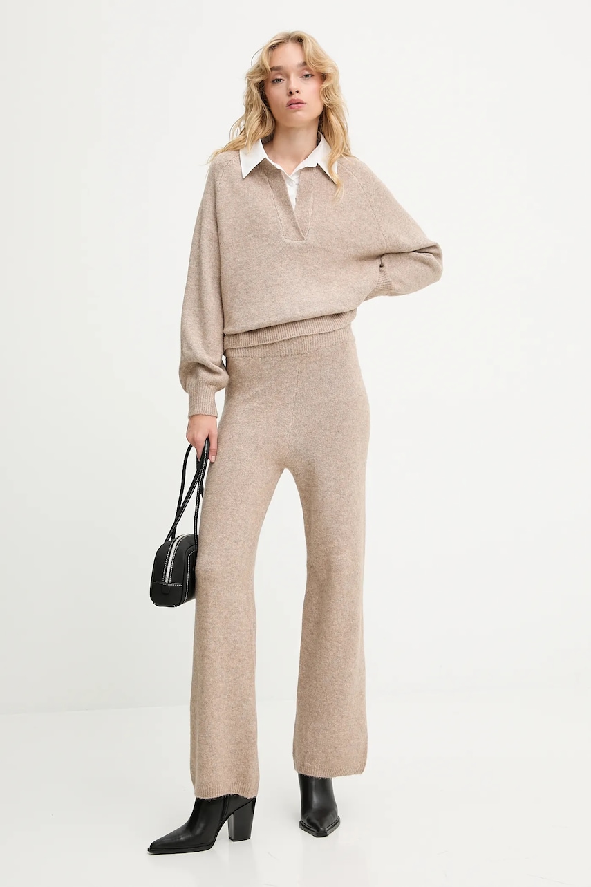 Answear.LAB set din lana culoarea bej