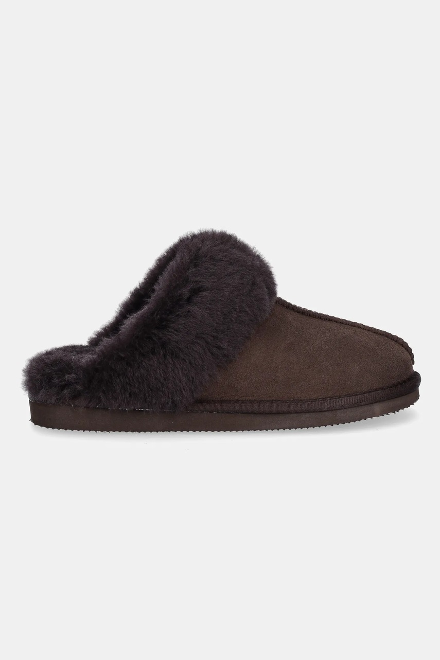 Замшевые тапочки Answear.LAB цвет коричневый