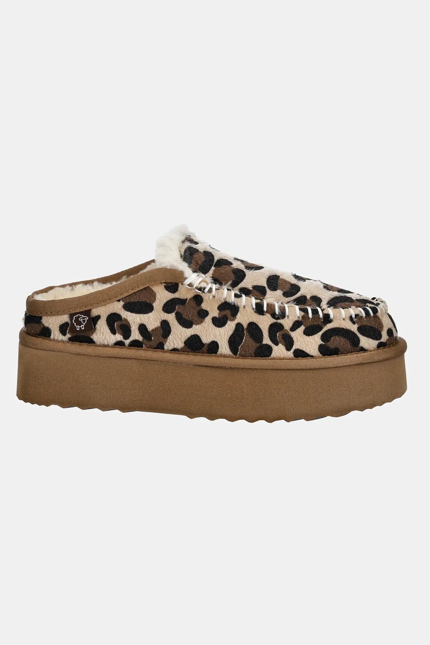 Кожаные тапочки Answear.LAB цвет коричневый