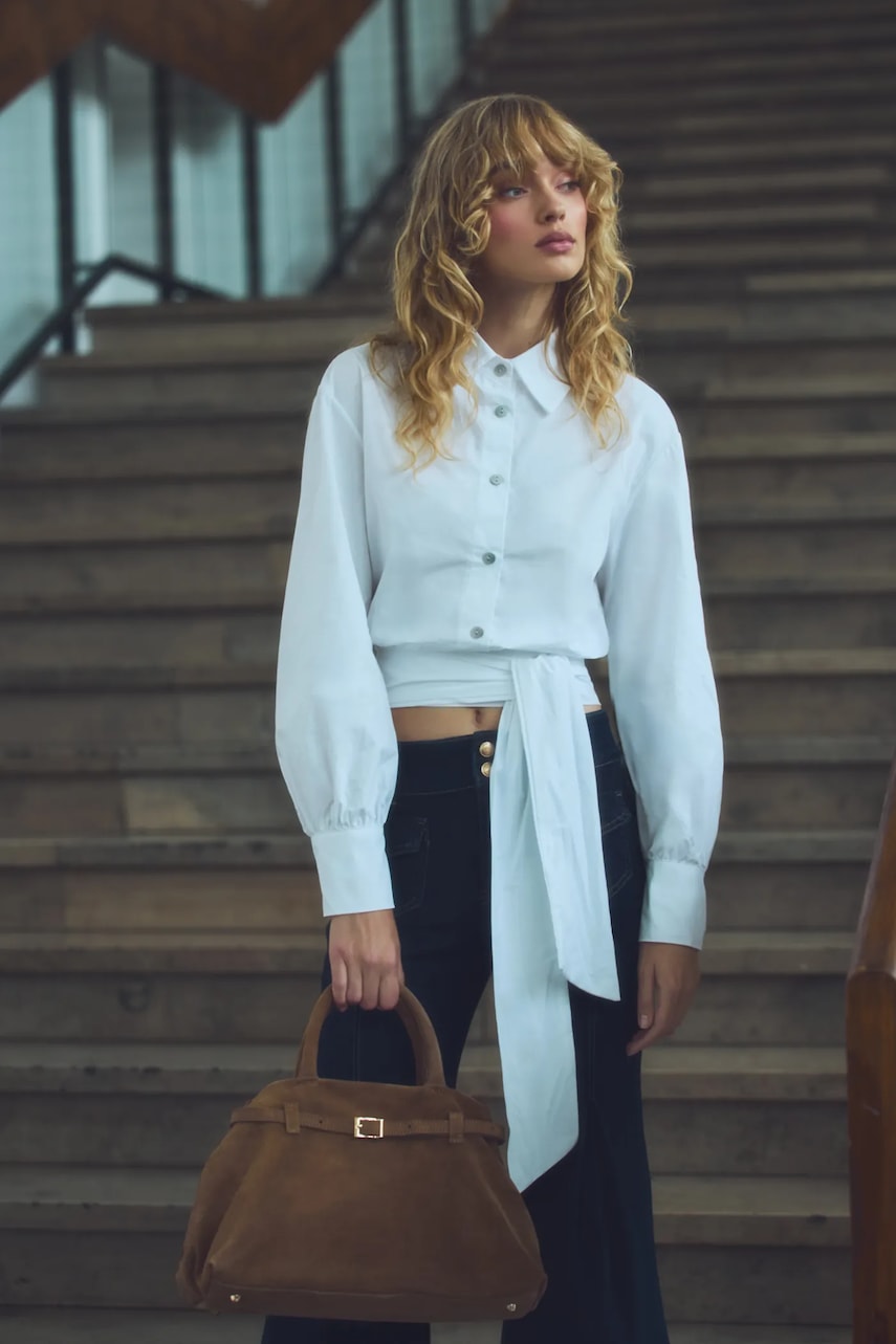 Answear.LAB camasa culoarea alb, cu guler clasic, relaxed