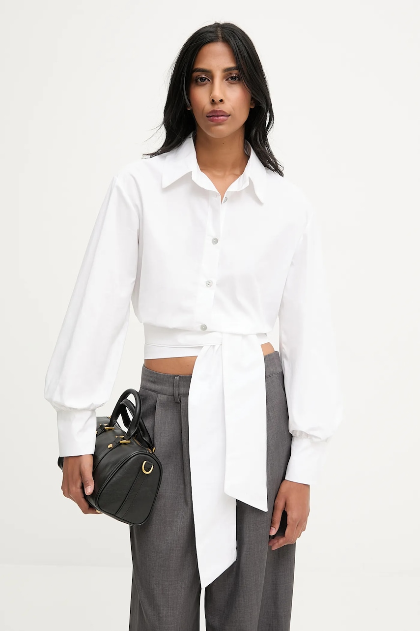 Answear.LAB camasa culoarea alb, cu guler clasic, relaxed
