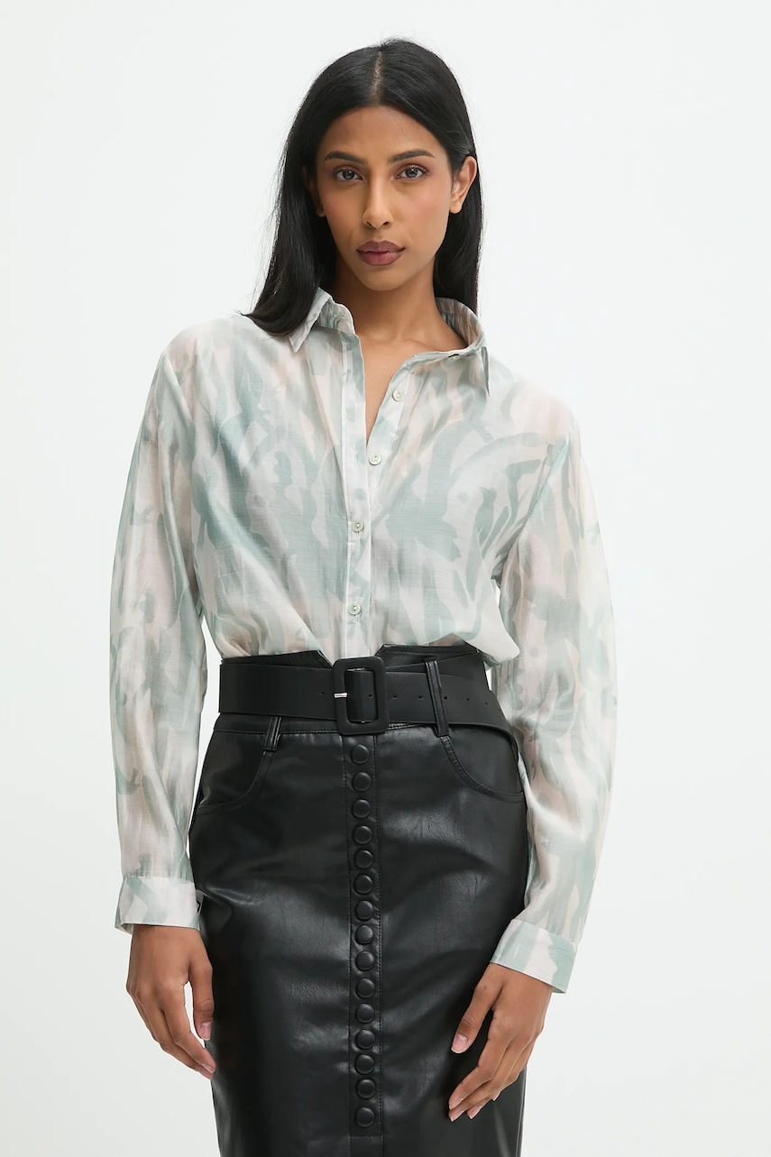 Answear.LAB camasa culoarea verde, cu guler clasic, regular