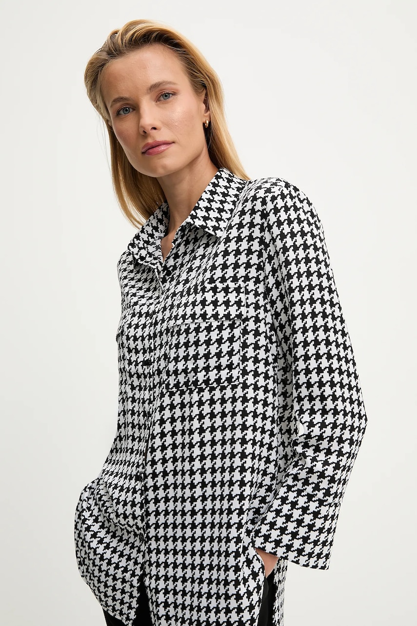 Answear.LAB camasa culoarea negru, cu guler clasic, regular