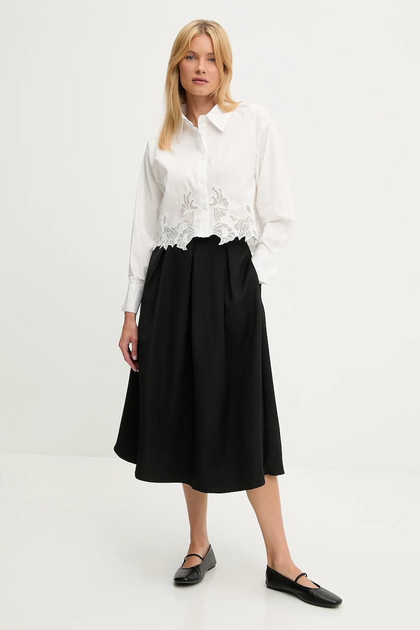 Хлопковая рубашка Answear.LAB цвет белый relaxed классический воротник Хлопковая рубашка Answear.LAB цвет белый relaxed классический воротник