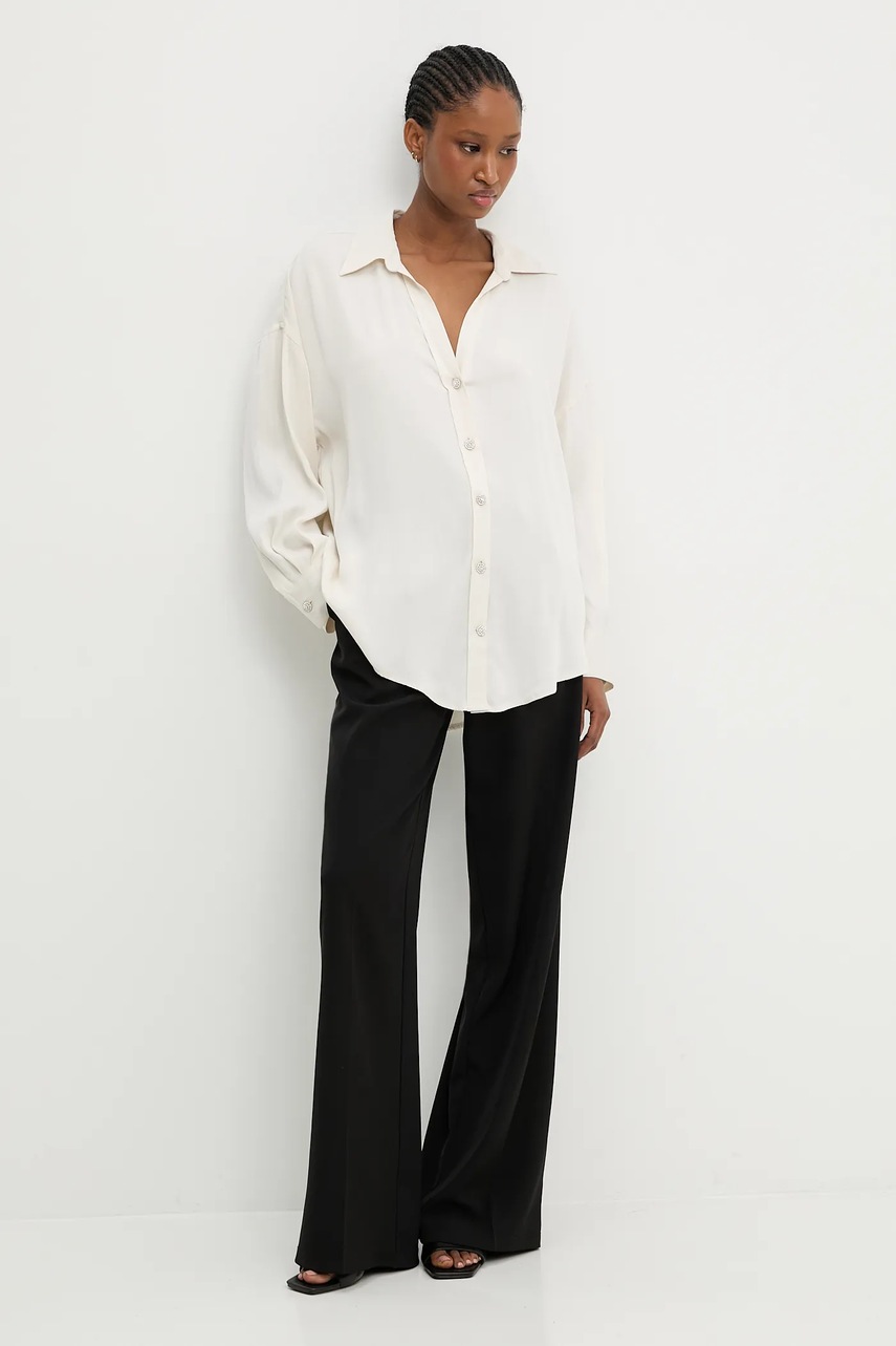 Рубашка Answear.LAB цвет белый relaxed классический воротник
