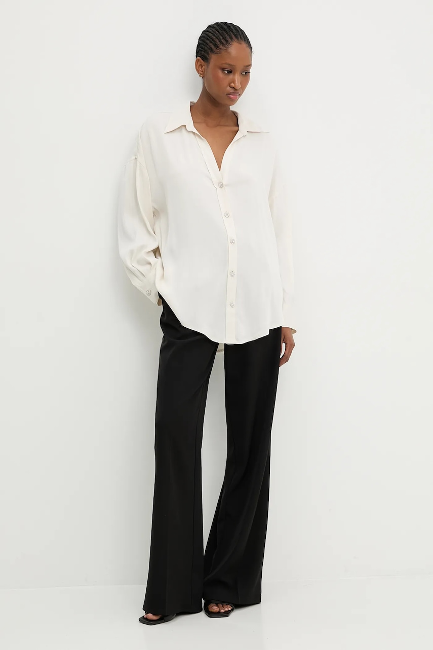 Рубашка Answear.LAB цвет белый relaxed классический воротник Рубашка Answear.LAB цвет белый relaxed классический воротник
