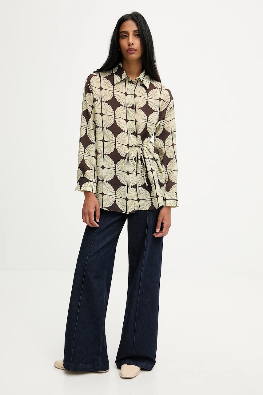 Answear.LAB camasa culoarea verde, cu guler clasic, relaxed