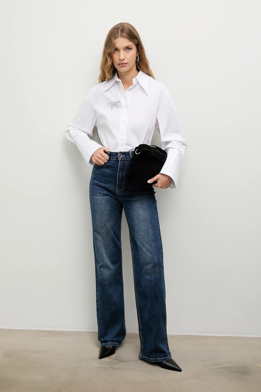Рубашка Answear.LAB цвет белый regular классический воротник Рубашка Answear.LAB цвет белый regular классический воротник