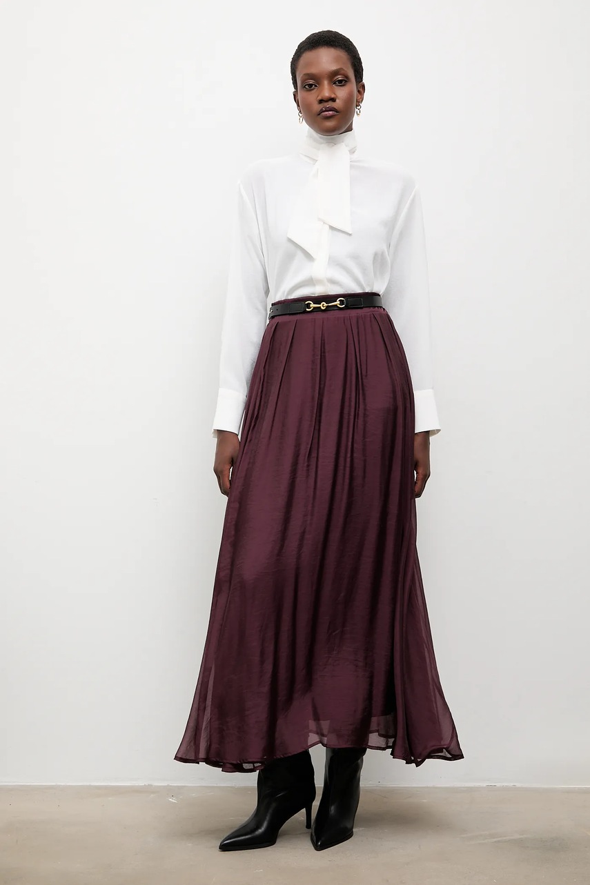 Рубашка Answear.LAB цвет белый relaxed декольте c завязкой