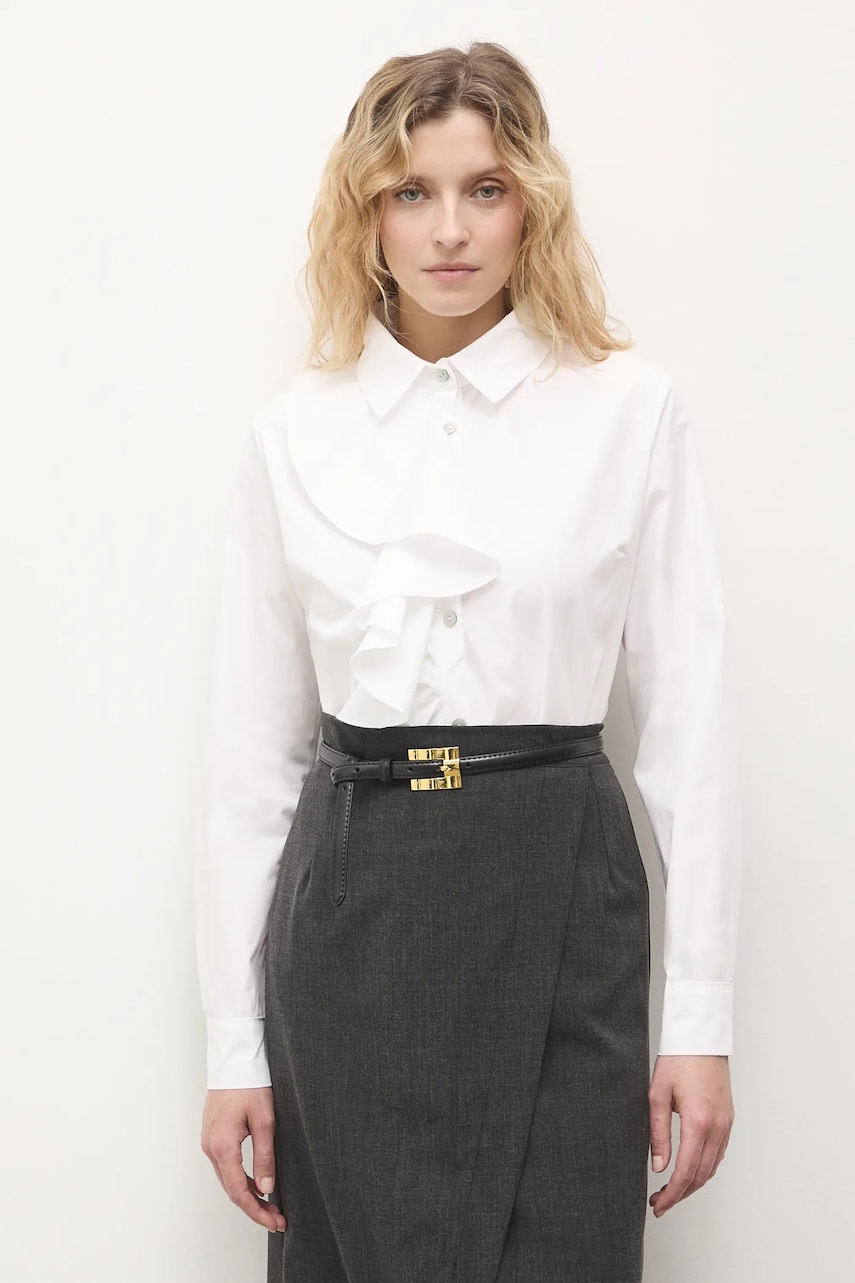 Answear.LAB camasa culoarea alb, cu guler clasic, regular