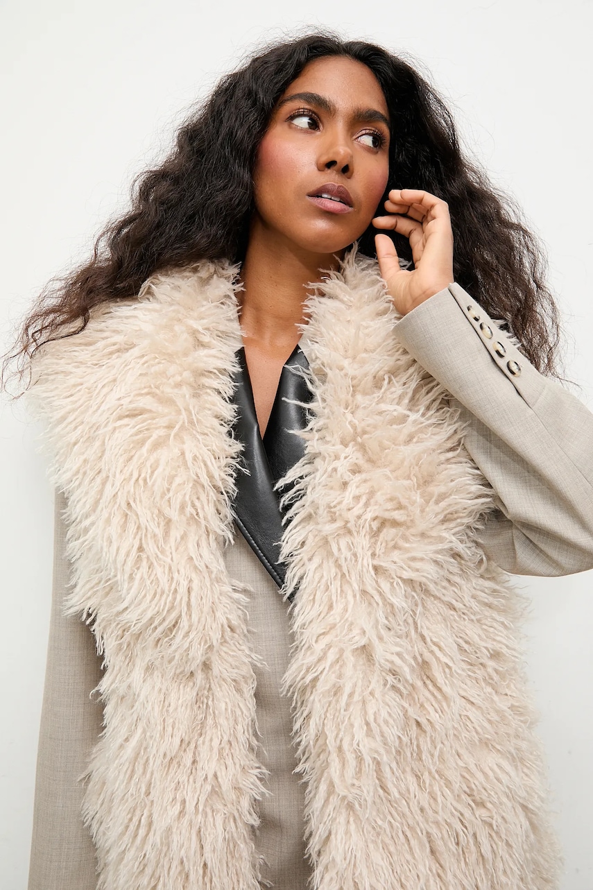 Answear.LAB vesta culoarea bej, de tranzitie