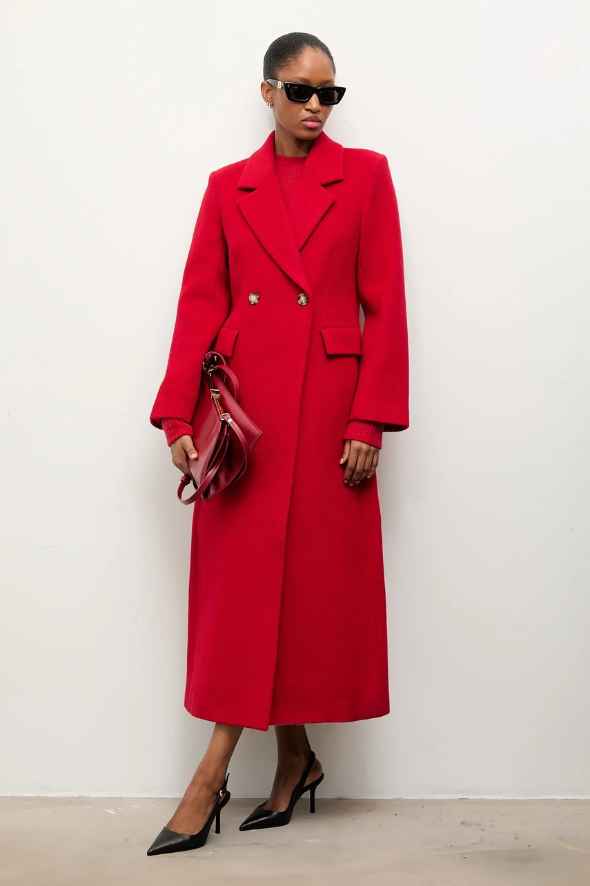 Шерстяное пальто Answear.LAB цвет красный