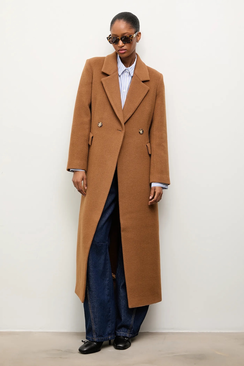 Answear.LAB palton de lana culoarea bej