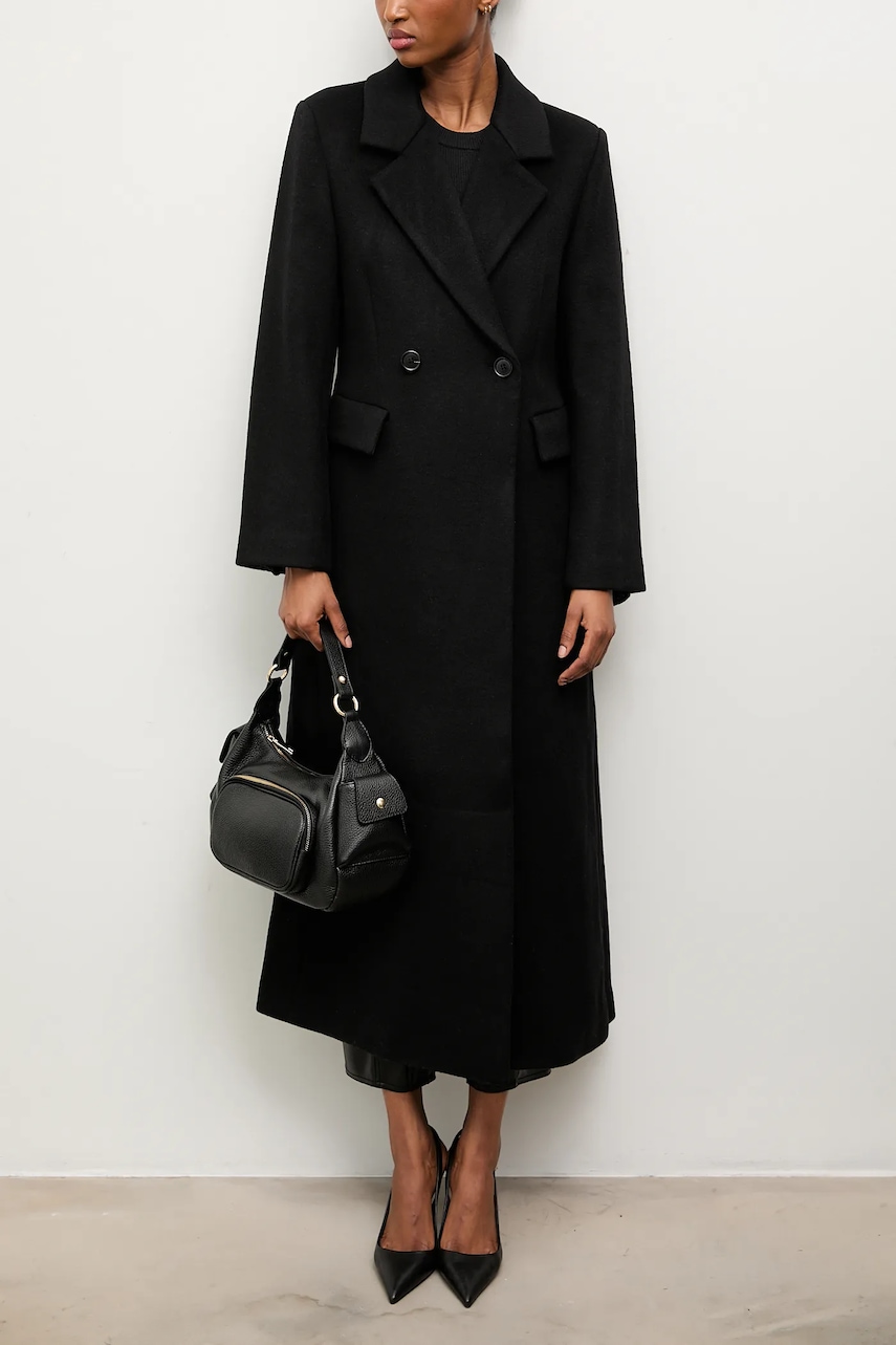 Answear.LAB palton de lana culoarea negru Answear.LAB palton de lana culoarea negru