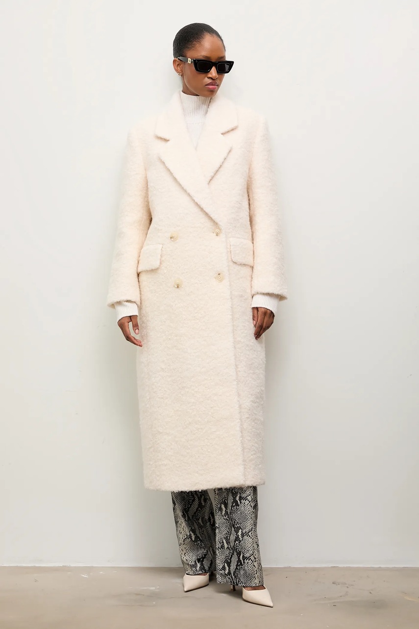 Шерстяное пальто Answear.LAB цвет бежевый