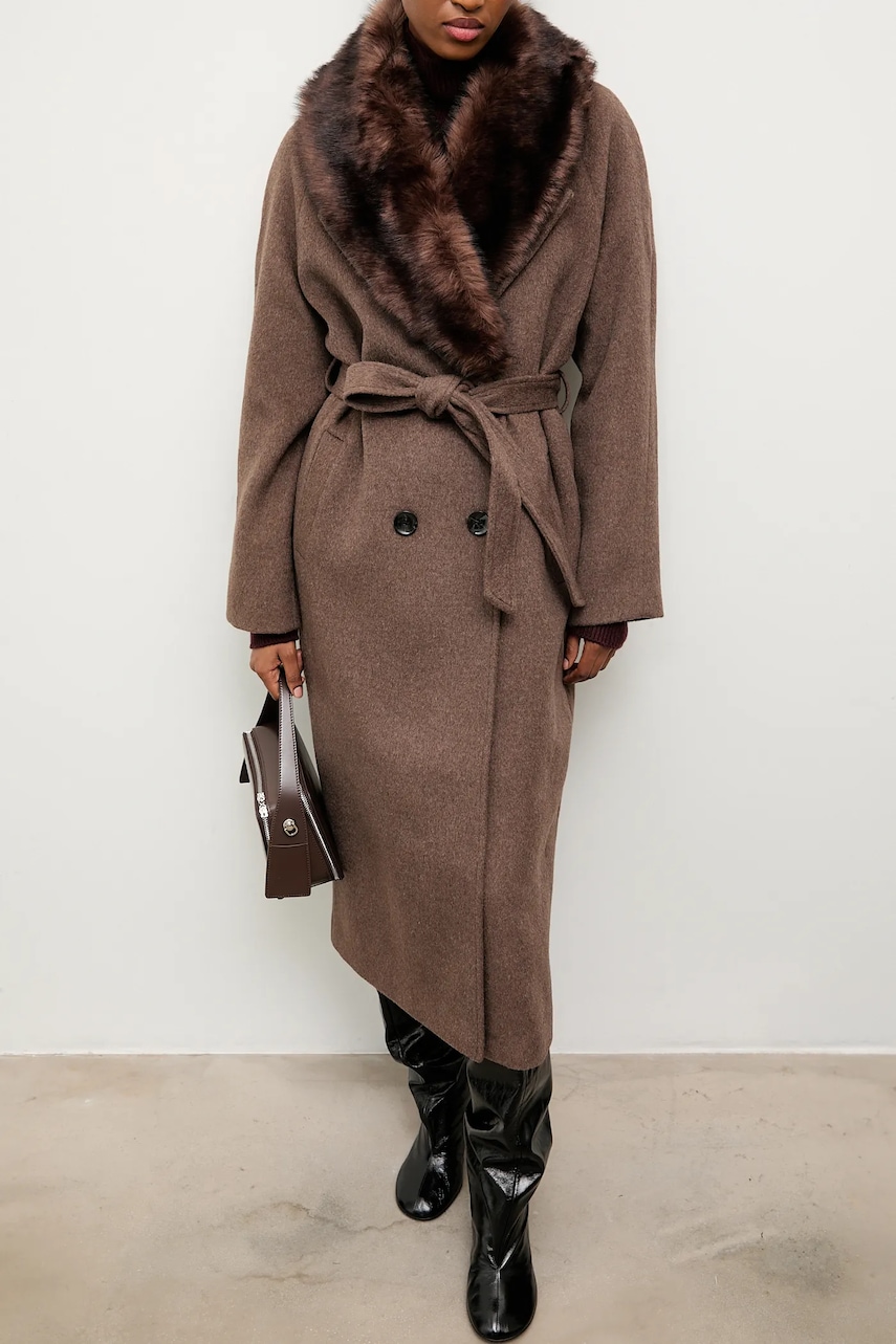 Answear.LAB palton de lana culoarea maro