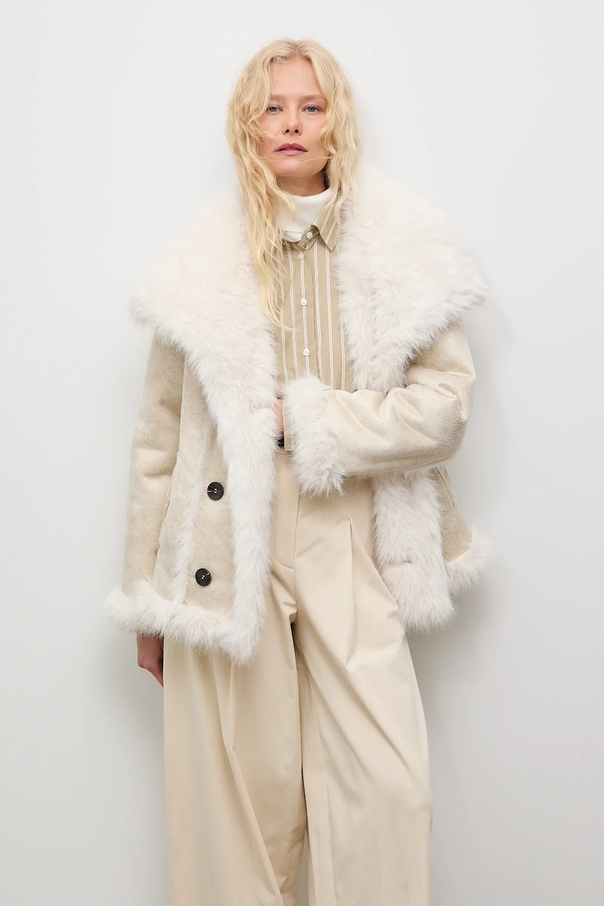 Answear.LAB palton culoarea bej