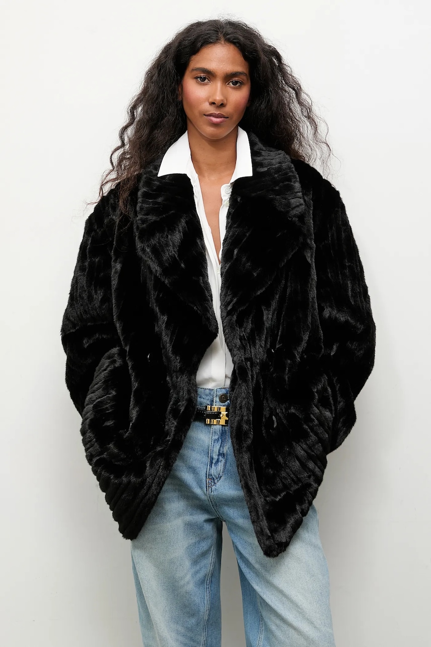 Answear.LAB palton culoarea negru Answear.LAB palton culoarea negru