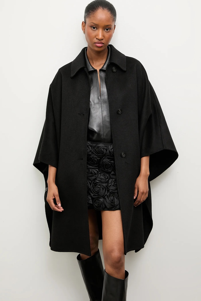 Μάλλινο παλτό Answear.LAB χρώμα: μαύρο φωτογραφία