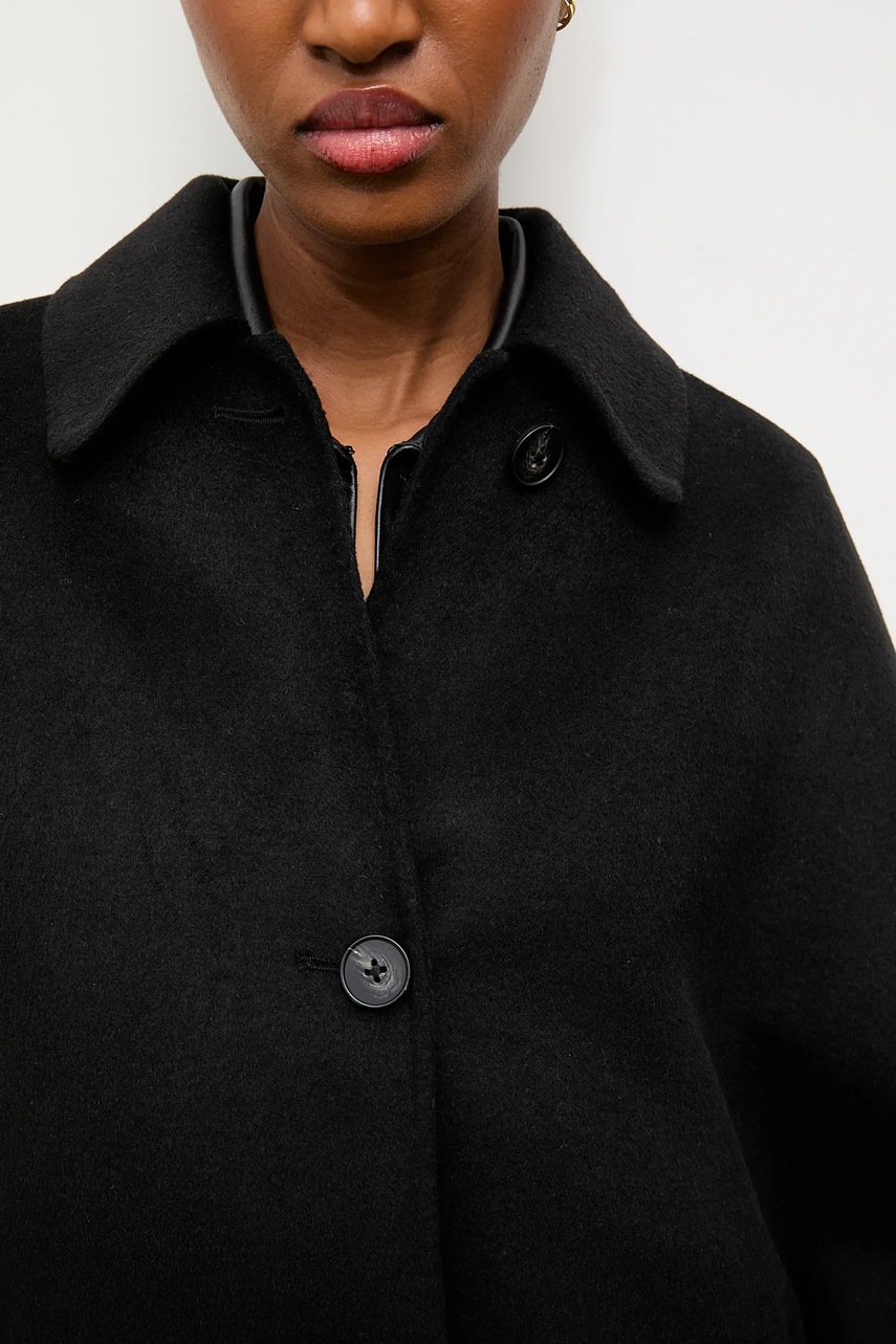 Μάλλινο παλτό Answear.LAB χρώμα: μαύρο φωτογραφία