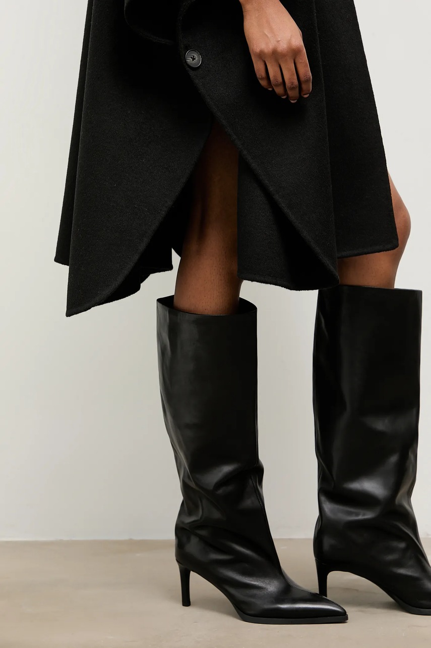 Μάλλινο παλτό Answear.LAB χρώμα: μαύρο φωτογραφία