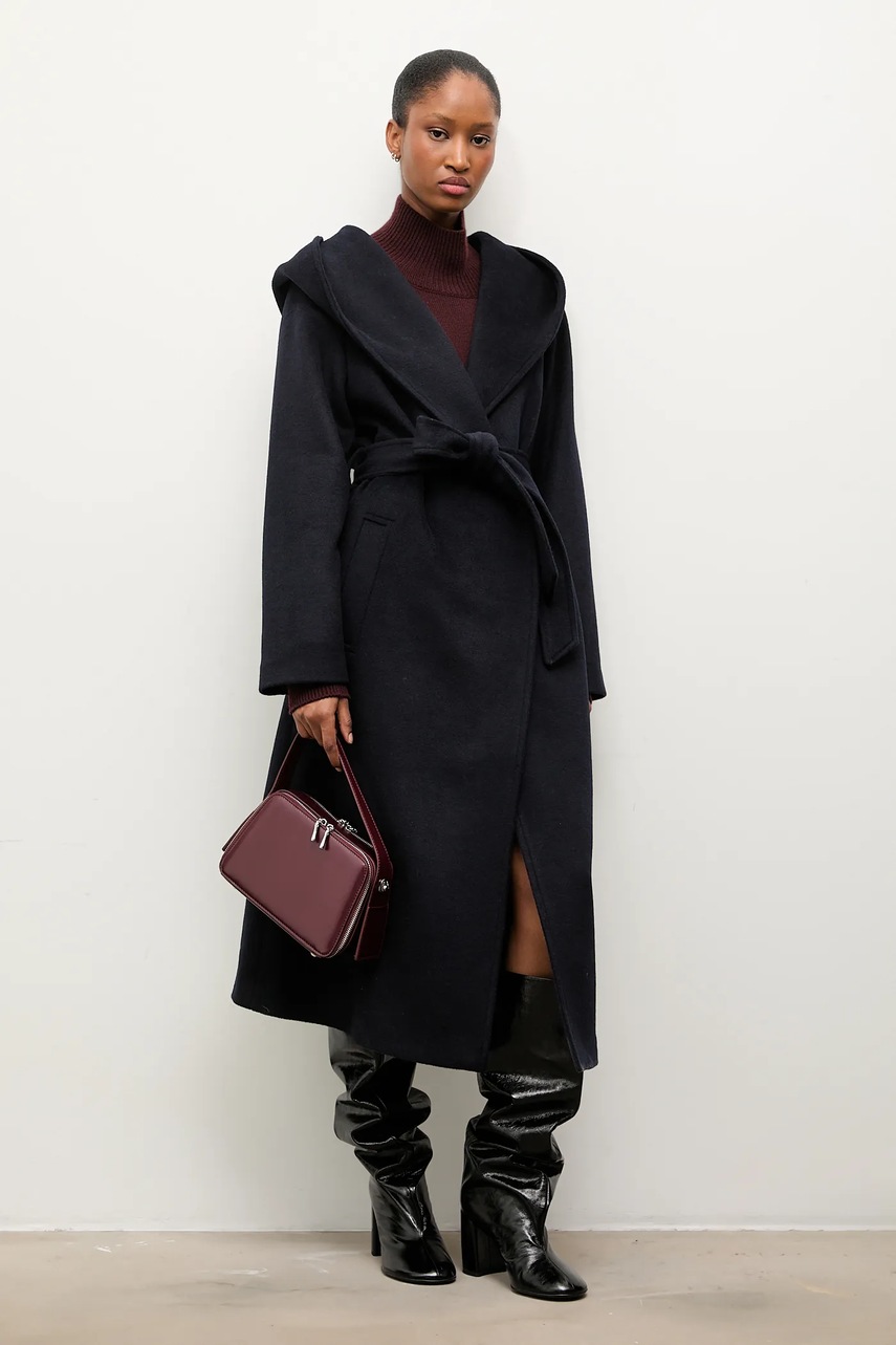 Шерстяное пальто Answear.LAB цвет синий