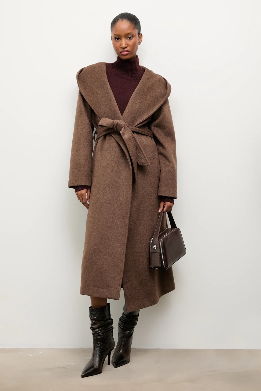 Шерстяное пальто Answear.LAB цвет коричневый