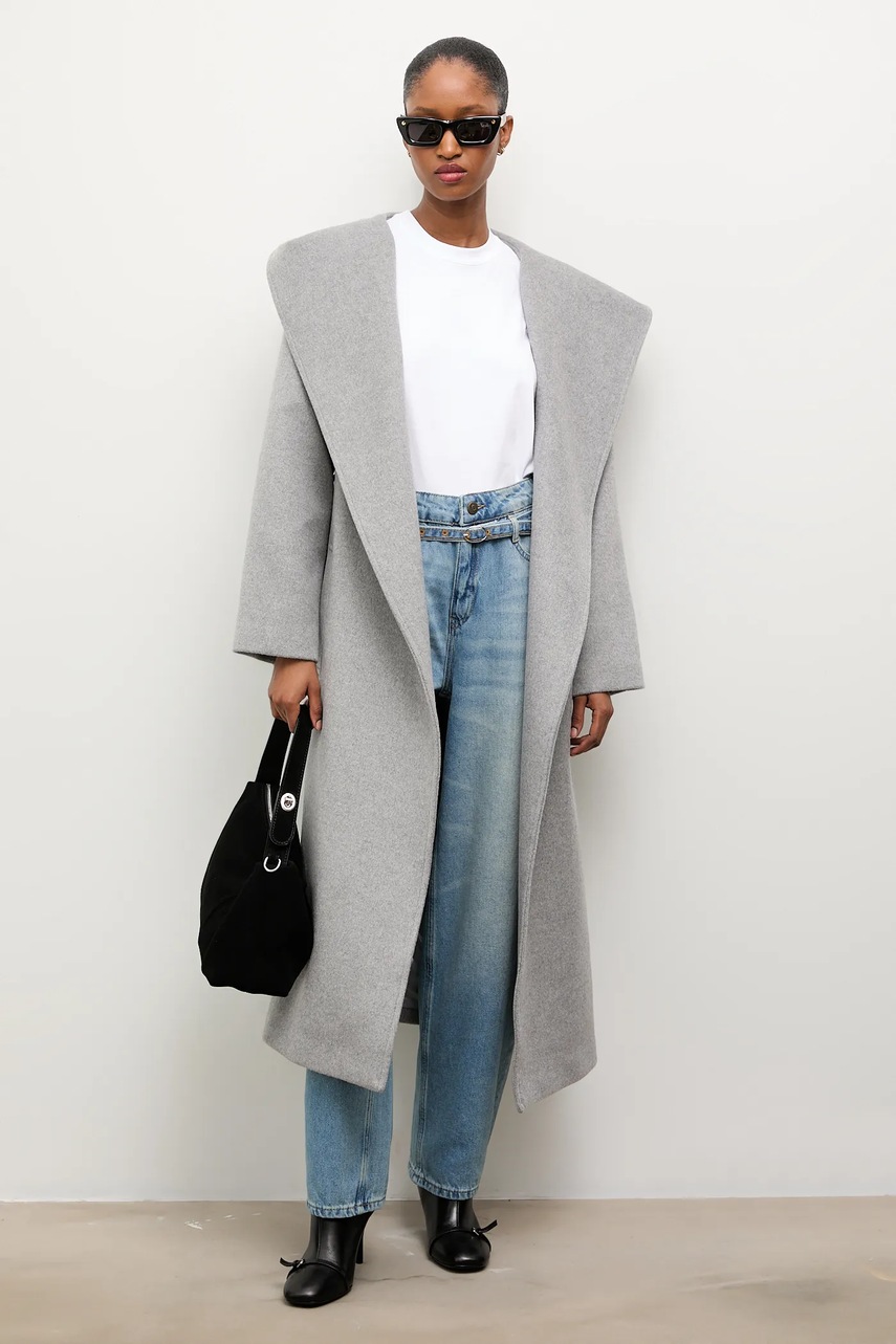 Шерстяное пальто Answear.LAB цвет серый