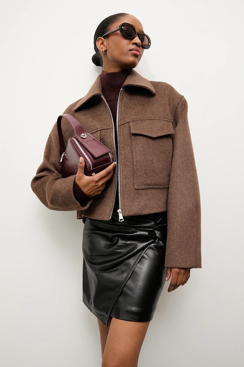 Answear.LAB palton de lana culoarea maro