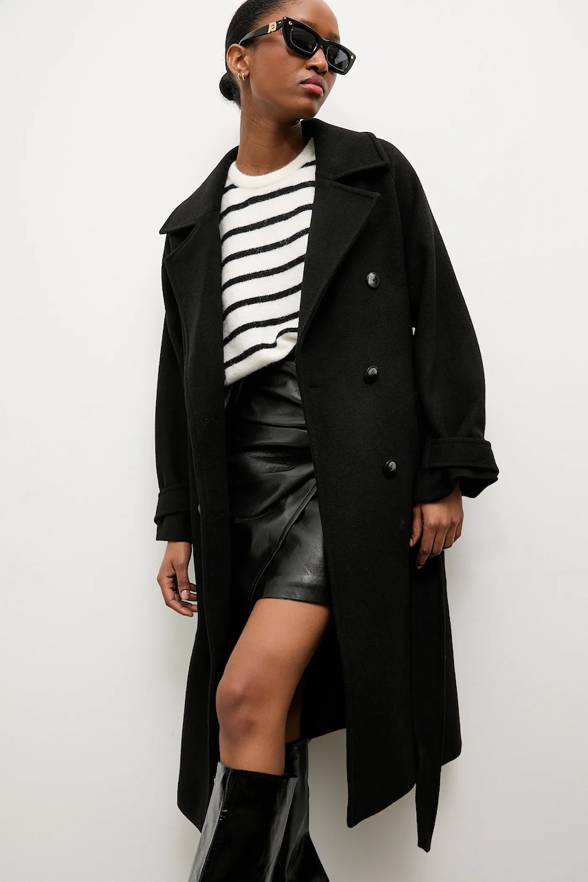 Answear.LAB palton de lana culoarea negru