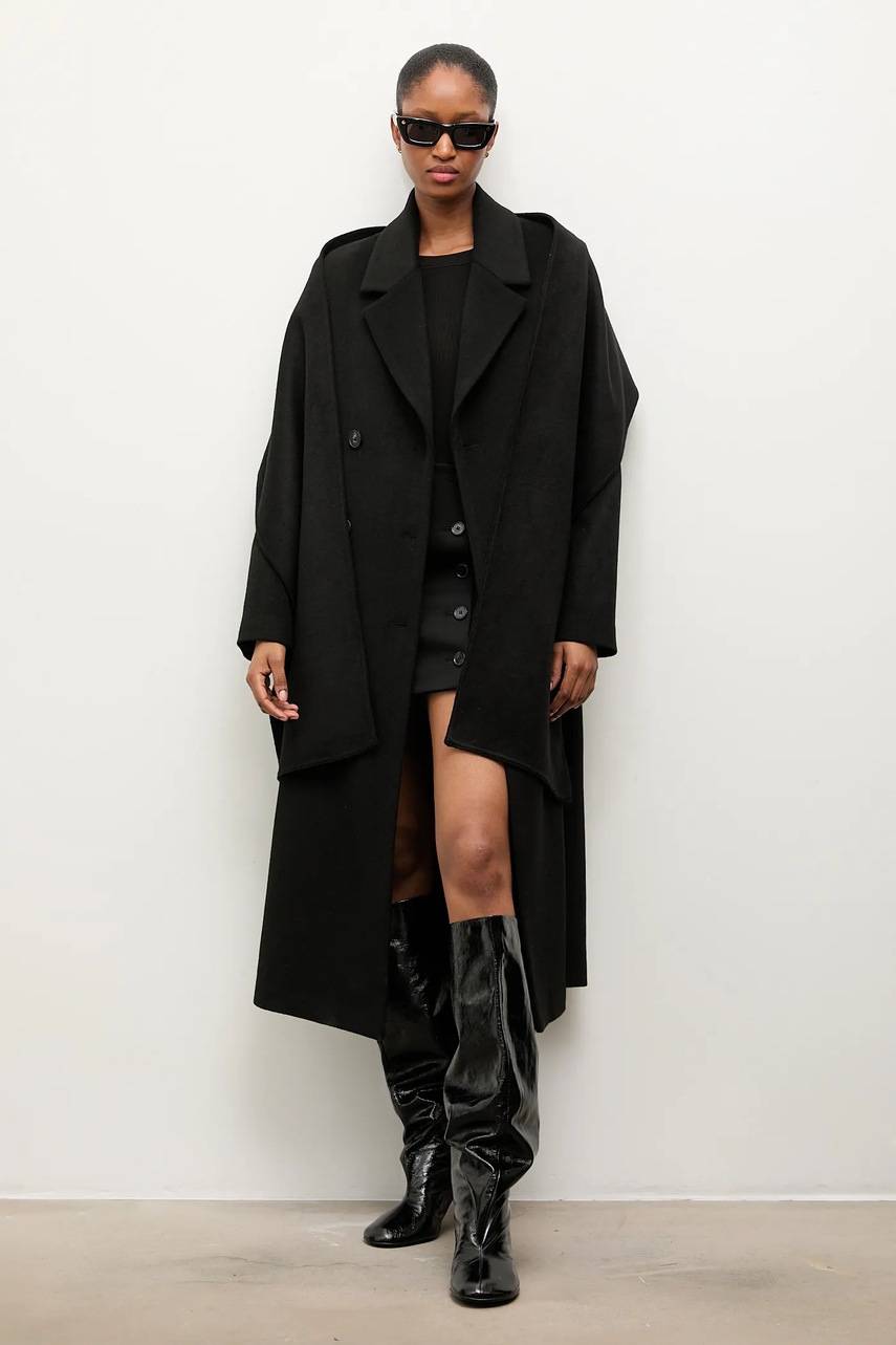 Шерстяное пальто Answear.LAB цвет чёрный