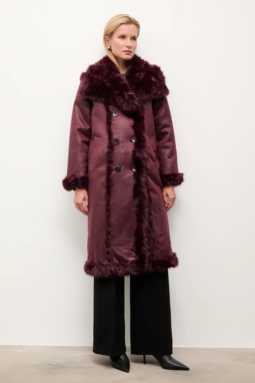 Двусторонний плащ Answear.LAB цвет бордовый Двусторонний плащ Answear.LAB цвет бордовый