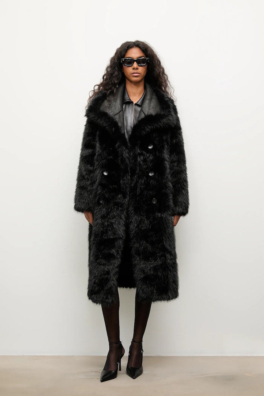 Двусторонний плащ Answear.LAB цвет чёрный Двусторонний плащ Answear.LAB цвет чёрный