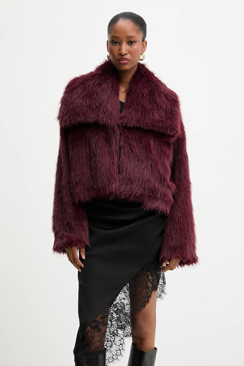 Answear.LAB kurtka kolor bordowy