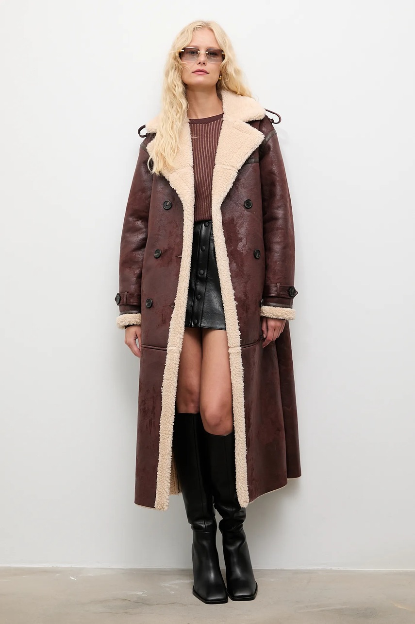 Пальто Answear.LAB цвет коричневый